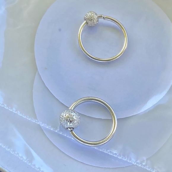 💕NIB Stardust Captive Bead Septum/Nose Ring Hoop💕 - Picture 7 of 14